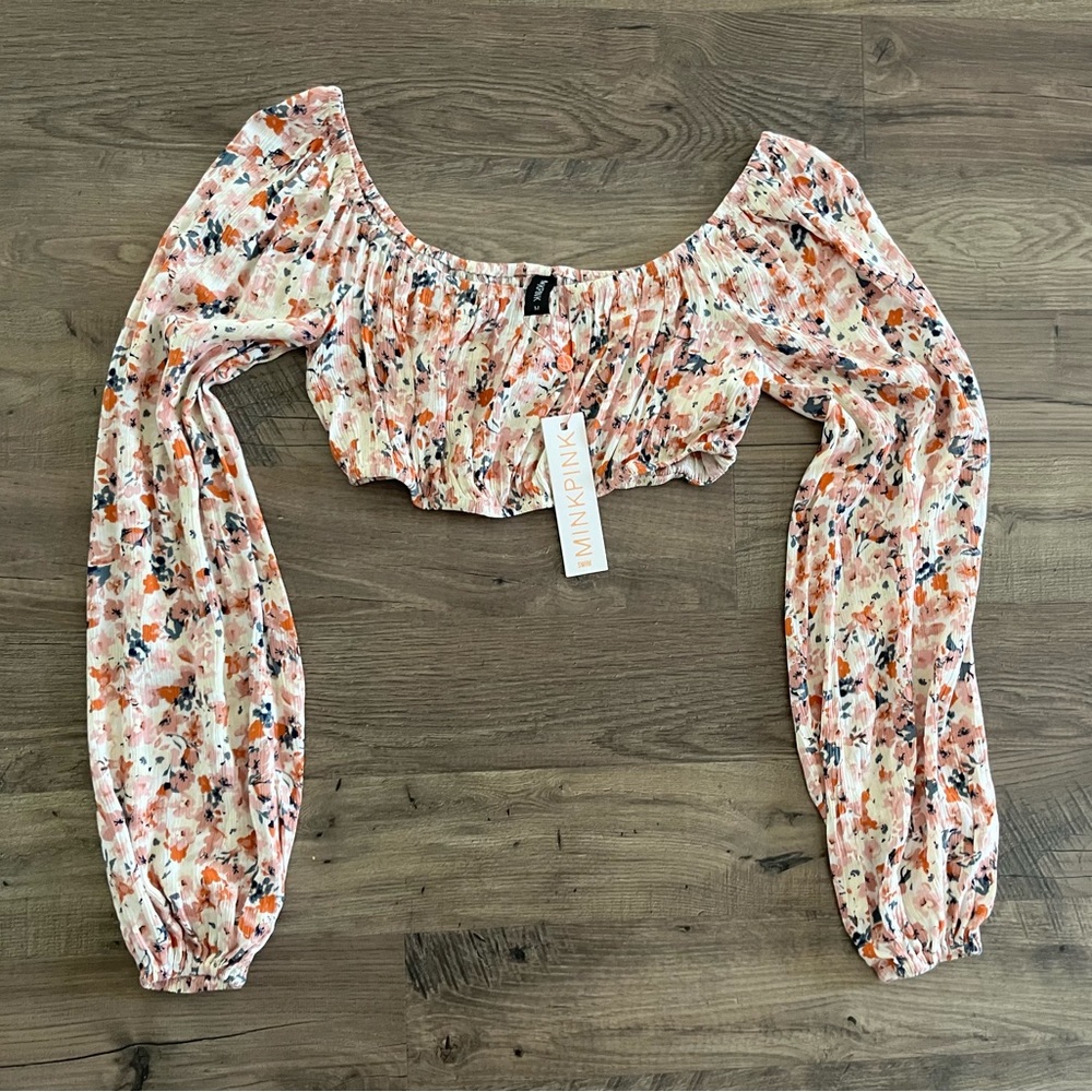 NWT floral crop top